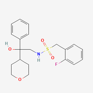 1-(2-fluorophenyl)-N-(2-hydroxy-2-phenyl-2-(tetrahydro-2H-pyran-4-yl)ethyl)methanesulfonamide