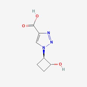 molecular formula C7H9N3O3 B2802005 1-[(1R,2R)-2-hydroxycyclobutyl]-1H-1,2,3-triazole-4-carboxylic acid CAS No. 2044705-87-3