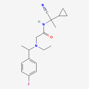 molecular formula C18H24FN3O B2802006 N-(1-cyano-1-cyclopropylethyl)-2-{ethyl[1-(4-fluorophenyl)ethyl]amino}acetamide CAS No. 1240977-67-6