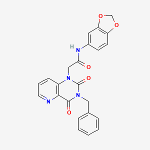 molecular formula C23H18N4O5 B2802015 N-(benzo[d][1,3]dioxol-5-yl)-2-(3-benzyl-2,4-dioxo-3,4-dihydropyrido[3,2-d]pyrimidin-1(2H)-yl)acetamide CAS No. 921530-42-9