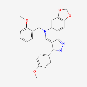 5-(2-methoxybenzyl)-3-(4-methoxyphenyl)-5H-[1,3]dioxolo[4,5-g]pyrazolo[4,3-c]quinoline