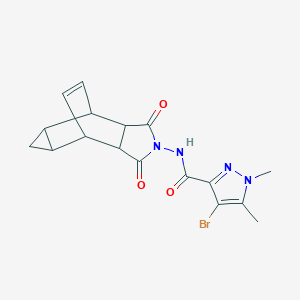 molecular formula C17H17BrN4O3 B280202 4-bromo-N-(1,3-dioxooctahydro-4,6-ethenocyclopropa[f]isoindol-2(1H)-yl)-1,5-dimethyl-1H-pyrazole-3-carboxamide 