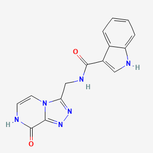 molecular formula C15H12N6O2 B2802020 N-((8-hydroxy-[1,2,4]triazolo[4,3-a]pyrazin-3-yl)methyl)-1H-indole-3-carboxamide CAS No. 2034286-52-5