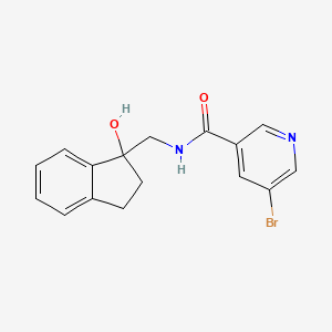 5-bromo-N-((1-hydroxy-2,3-dihydro-1H-inden-1-yl)methyl)nicotinamide