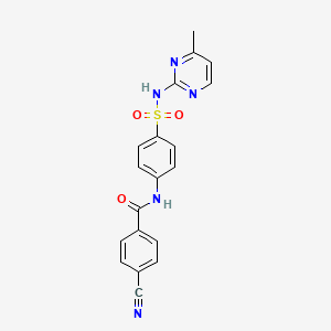 4-cyano-N-[4-[(4-methylpyrimidin-2-yl)sulfamoyl]phenyl]benzamide