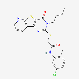 2-((3-butyl-4-oxo-3,4-dihydropyrido[3',2':4,5]thieno[3,2-d]pyrimidin-2-yl)thio)-N-(5-chloro-2-methylphenyl)acetamide