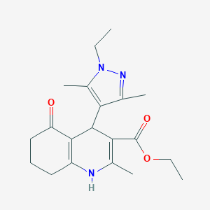 ethyl 4-(1-ethyl-3,5-dimethyl-1H-pyrazol-4-yl)-2-methyl-5-oxo-1,4,5,6,7,8-hexahydro-3-quinolinecarboxylate