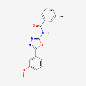 molecular formula C17H15N3O3 B2802030 N-(5-(3-methoxyphenyl)-1,3,4-oxadiazol-2-yl)-3-methylbenzamide CAS No. 888414-09-3