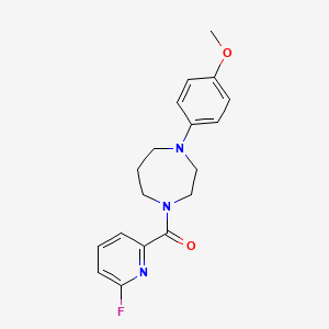 molecular formula C18H20FN3O2 B2802049 1-(6-Fluoropyridine-2-carbonyl)-4-(4-methoxyphenyl)-1,4-diazepane CAS No. 1445700-48-0