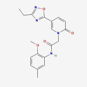 molecular formula C19H20N4O4 B2802061 2-(5-(3-ethyl-1,2,4-oxadiazol-5-yl)-2-oxopyridin-1(2H)-yl)-N-(2-methoxy-5-methylphenyl)acetamide CAS No. 1251617-56-7