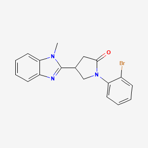 1-(2-Bromophenyl)-4-(1-methylbenzimidazol-2-yl)pyrrolidin-2-one