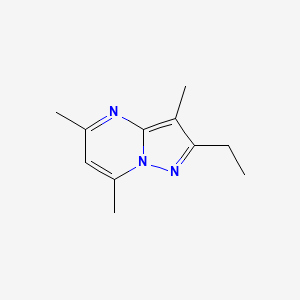 molecular formula C11H15N3 B2802074 2-乙基-3,5,7-三甲基吡唑并[1,5-a]嘧啶 CAS No. 309949-65-3