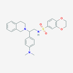 N-(2-(3,4-dihydroisoquinolin-2(1H)-yl)-2-(4-(dimethylamino)phenyl)ethyl)-2,3-dihydrobenzo[b][1,4]dioxine-6-sulfonamide