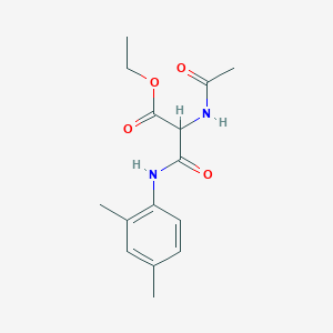 molecular formula C15H20N2O4 B2802079 乙酸乙酯 2-(乙酰氨基)-3-(2,4-二甲基苯胺基)-3-氧代丙酸酯 CAS No. 866017-94-9