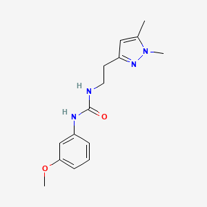 molecular formula C15H20N4O2 B2802085 1-(2-(1,5-二甲基-1H-吡唑-3-基)乙基)-3-(3-甲氧基苯基)脲 CAS No. 2034284-64-3