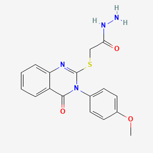 molecular formula C17H16N4O3S B2802096 2-{[3-(4-甲氧基苯基)-4-氧代-3,4-二氢喹唑啉-2-基]硫基}乙酰肼 CAS No. 193826-40-3