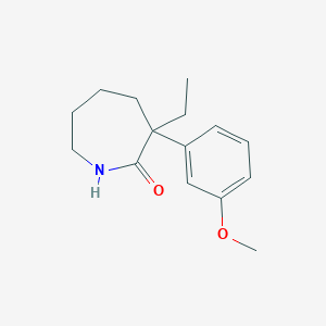 molecular formula C15H21NO2 B2802104 3-Ethyl-3-(3-methoxyphenyl)azepan-2-one CAS No. 71556-83-7
