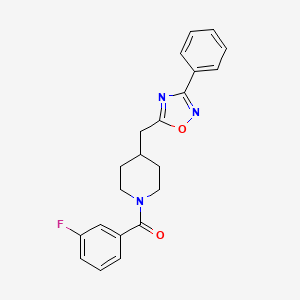 1-(3-Fluorobenzoyl)-4-[(3-phenyl-1,2,4-oxadiazol-5-yl)methyl]piperidine