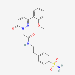 molecular formula C21H22N4O5S B2802122 2-(3-(2-methoxyphenyl)-6-oxopyridazin-1(6H)-yl)-N-(4-sulfamoylphenethyl)acetamide CAS No. 1251709-41-7