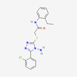 2-((4-amino-5-(2-chlorophenyl)-4H-1,2,4-triazol-3-yl)thio)-N-(2-ethylphenyl)acetamide