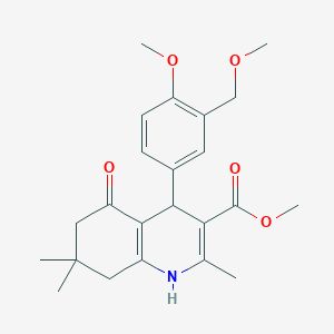 Methyl 4-[4-methoxy-3-(methoxymethyl)phenyl]-2,7,7-trimethyl-5-oxo-1,4,5,6,7,8-hexahydro-3-quinolinecarboxylate
