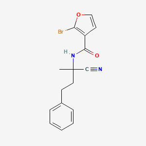 molecular formula C16H15BrN2O2 B2802145 2-Bromo-N-(2-cyano-4-phenylbutan-2-yl)furan-3-carboxamide CAS No. 1825467-06-8