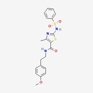 N-(4-methoxyphenethyl)-4-methyl-2-(phenylsulfonamido)thiazole-5-carboxamide