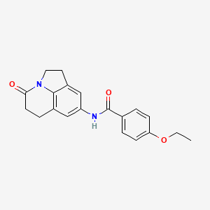 molecular formula C20H20N2O3 B2802160 4-ethoxy-N-(4-oxo-2,4,5,6-tetrahydro-1H-pyrrolo[3,2,1-ij]quinolin-8-yl)benzamide CAS No. 898418-67-2