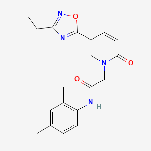 molecular formula C19H20N4O3 B2802163 N-(2,4-二甲基苯基)-2-(5-(3-乙基-1,2,4-噁二唑-5-基)-2-氧代吡啶-1(2H)-基)乙酰胺 CAS No. 1251617-46-5