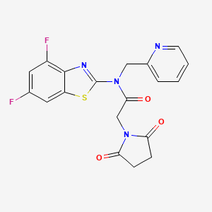 N-(4,6-difluorobenzo[d]thiazol-2-yl)-2-(2,5-dioxopyrrolidin-1-yl)-N-(pyridin-2-ylmethyl)acetamide