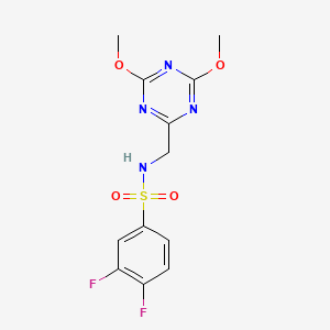 N-((4,6-dimethoxy-1,3,5-triazin-2-yl)methyl)-3,4-difluorobenzenesulfonamide