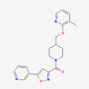 3-Methyl-2-({1-[5-(pyridin-3-yl)-1,2-oxazole-3-carbonyl]piperidin-4-yl}methoxy)pyridine