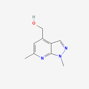 molecular formula C9H11N3O B2802183 (1,6-dimethyl-1H-pyrazolo[3,4-b]pyridin-4-yl)methanol CAS No. 1855891-56-3