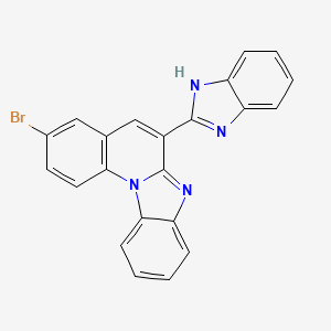 molecular formula C22H13BrN4 B2802192 6-(1H-benzimidazol-2-yl)-3-bromobenzimidazolo[1,2-a]quinoline CAS No. 312633-78-6