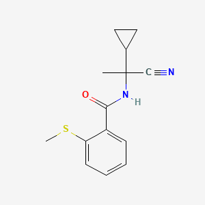 molecular formula C14H16N2OS B2802194 N-(1-cyano-1-cyclopropylethyl)-2-(methylsulfanyl)benzamide CAS No. 1110869-62-9