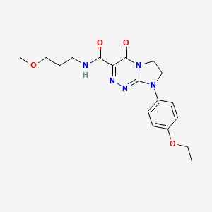 molecular formula C18H23N5O4 B2802201 8-(4-ethoxyphenyl)-N-(3-methoxypropyl)-4-oxo-4,6,7,8-tetrahydroimidazo[2,1-c][1,2,4]triazine-3-carboxamide CAS No. 946311-57-5