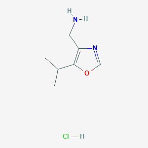 molecular formula C7H13ClN2O B2802202 (5-Isopropyloxazol-4-yl)methanamine hydrochloride CAS No. 2243514-78-3