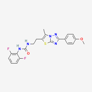 1-(2,6-Difluorophenyl)-3-(2-(2-(4-methoxyphenyl)-6-methylthiazolo[3,2-b][1,2,4]triazol-5-yl)ethyl)urea