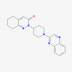 molecular formula C21H23N5O B2802208 2-(1-Quinoxalin-2-ylpiperidin-4-yl)-5,6,7,8-tetrahydrocinnolin-3-one CAS No. 2380171-40-2
