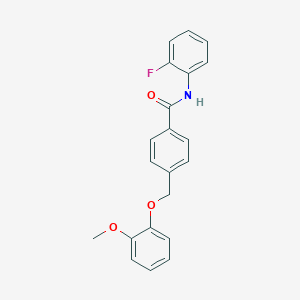N-(2-fluorophenyl)-4-[(2-methoxyphenoxy)methyl]benzamide