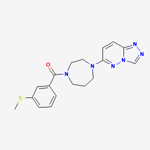 molecular formula C18H20N6OS B2802226 (4-([1,2,4]Triazolo[4,3-b]pyridazin-6-yl)-1,4-diazepan-1-yl)(3-(methylthio)phenyl)methanone CAS No. 2320889-04-9
