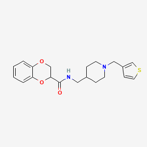 N-((1-(thiophen-3-ylmethyl)piperidin-4-yl)methyl)-2,3-dihydrobenzo[b][1,4]dioxine-2-carboxamide