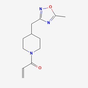 1-[4-[(5-Methyl-1,2,4-oxadiazol-3-yl)methyl]piperidin-1-yl]prop-2-en-1-one