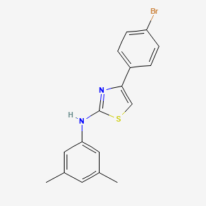 molecular formula C17H15BrN2S B2802240 4-(4-bromophenyl)-N-(3,5-dimethylphenyl)-1,3-thiazol-2-amine CAS No. 735342-67-3