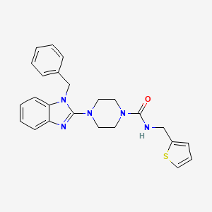 molecular formula C24H25N5OS B2802245 4-(1-benzyl-1H-benzo[d]imidazol-2-yl)-N-(thiophen-2-ylmethyl)piperazine-1-carboxamide CAS No. 1211675-49-8