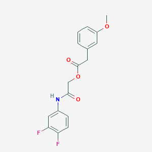 [2-(3,4-Difluoroanilino)-2-oxoethyl] 2-(3-methoxyphenyl)acetate