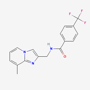 N-[(8-methylimidazo[1,2-a]pyridin-2-yl)methyl]-4-(trifluoromethyl)benzamide