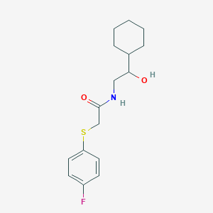 N-(2-cyclohexyl-2-hydroxyethyl)-2-((4-fluorophenyl)thio)acetamide