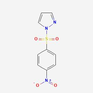molecular formula C9H7N3O4S B2802266 1-(4-Nitrophenyl)sulfonylpyrazole CAS No. 357932-86-6