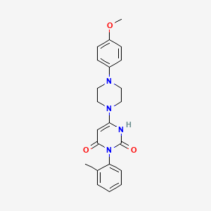 6-(4-(4-methoxyphenyl)piperazin-1-yl)-3-(o-tolyl)pyrimidine-2,4(1H,3H)-dione